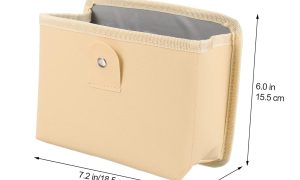 Collapsible Car Trash Can Folding Waste Bucket for Car Door Versatile Auto Bin for Organizing Trash Office Supplies and More Durable Design
